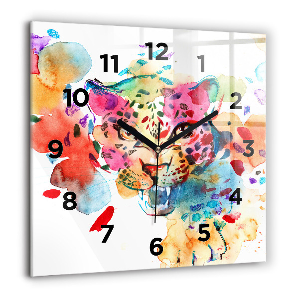 Orologio quadrato Gatto selvatico astratto