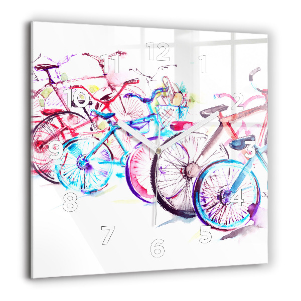 Orologio quadrato Biciclette cittadine colorate
