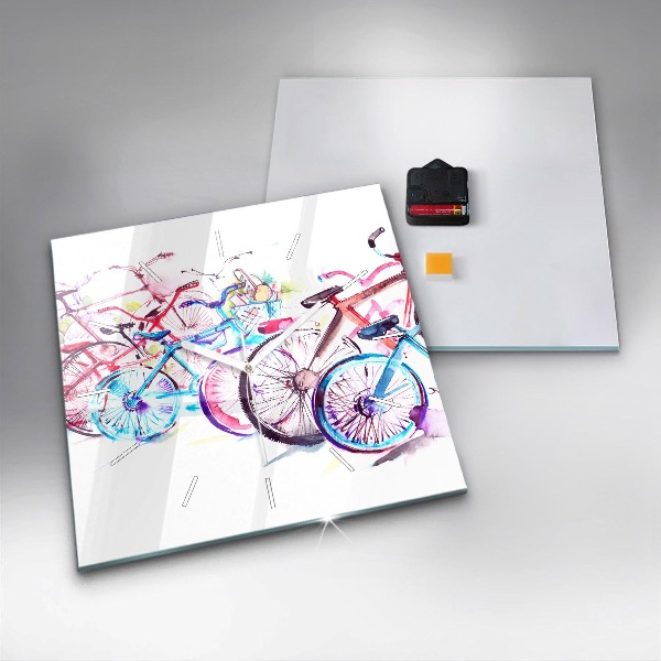 Orologio quadrato Biciclette cittadine colorate