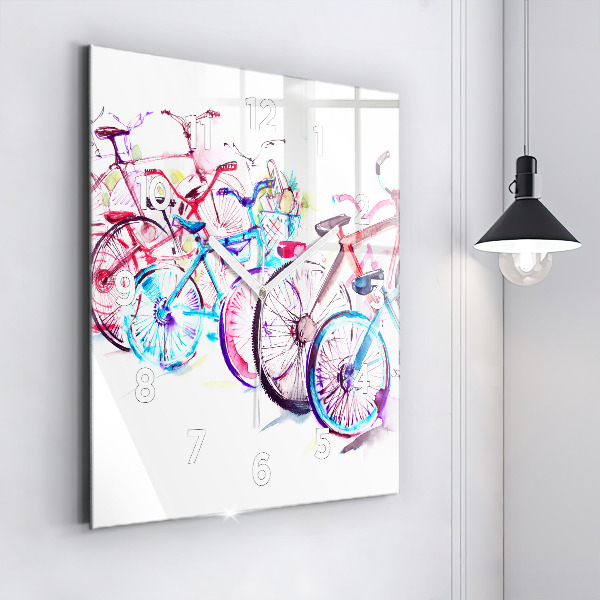 Orologio quadrato Biciclette cittadine colorate