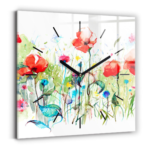 Orologio quadrato Fiori nel prato