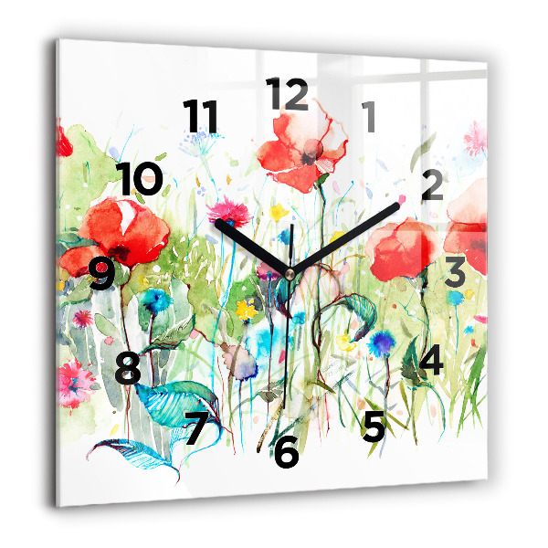 Orologio quadrato Fiori nel prato