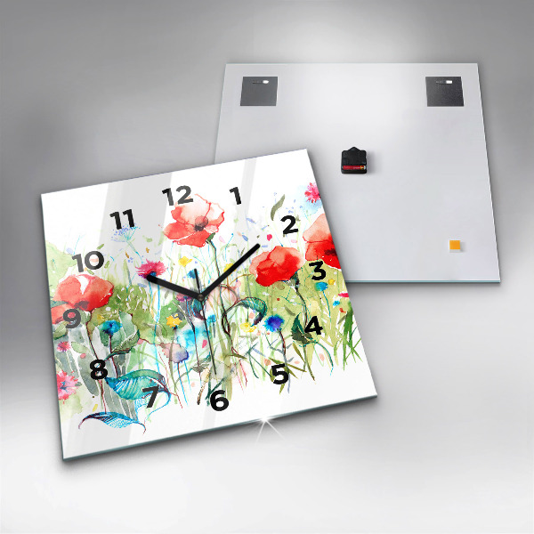 Orologio quadrato Fiori nel prato