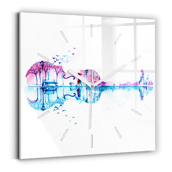 Orologio quadrato Lago del parco del violoncello