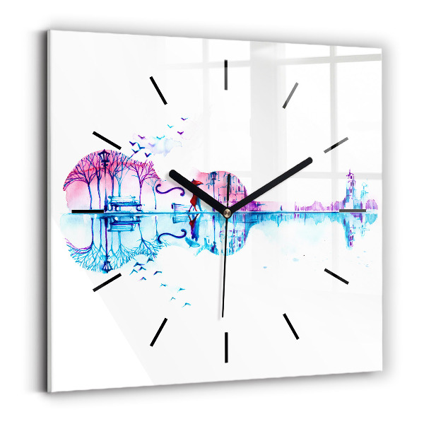Orologio quadrato Lago del parco del violoncello