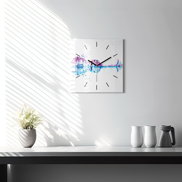 Orologio quadrato Lago del parco del violoncello