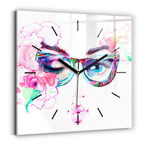 Orologio quadrato Donna con gli occhiali