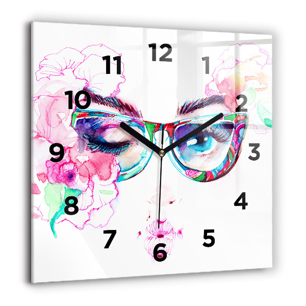 Orologio quadrato Donna con gli occhiali