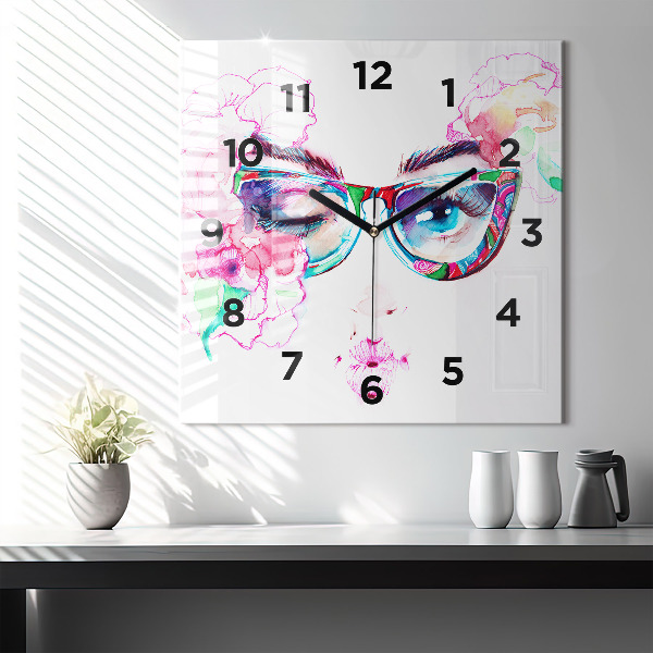 Orologio quadrato Donna con gli occhiali