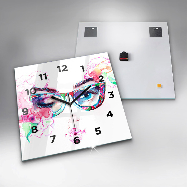 Orologio quadrato Donna con gli occhiali