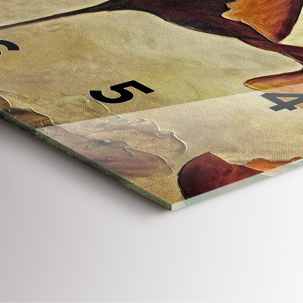 Orologio quadrato Papaveri dipinti