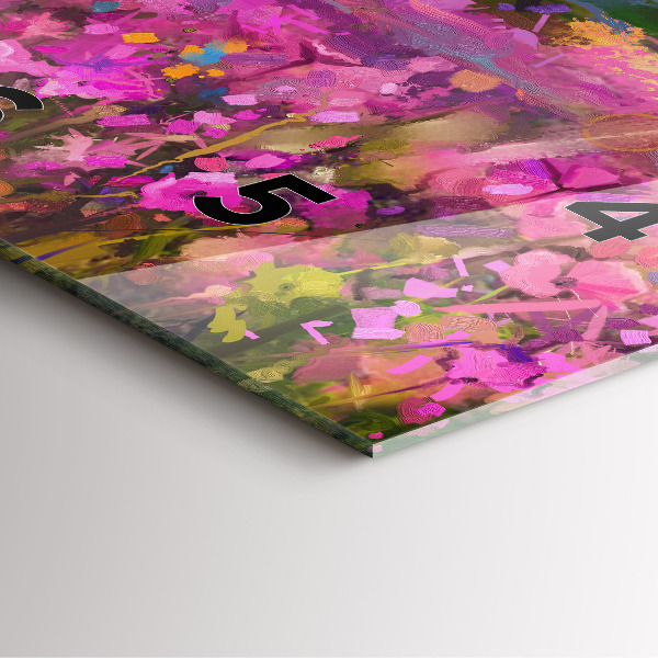 Orologio quadrato Paesaggio di natura e fiori