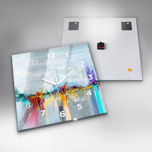 Orologio quadrato Ponte astratto