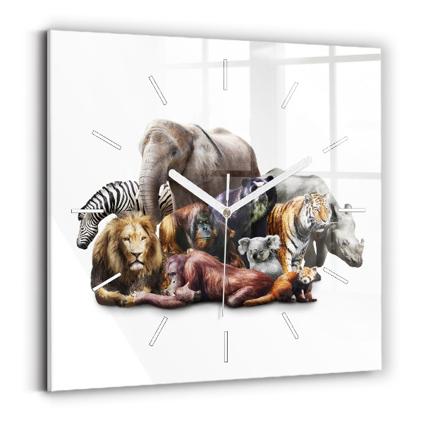 Orologio quadrato Animali selvatici