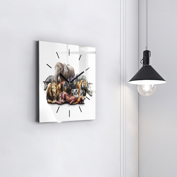 Orologio quadrato Animali selvatici
