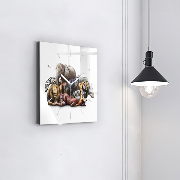 Orologio quadrato Animali selvatici