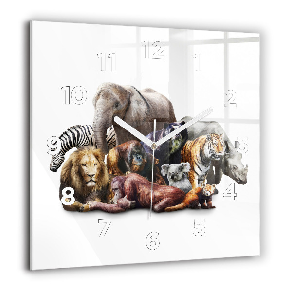Orologio quadrato Animali selvatici