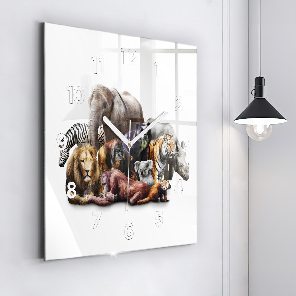 Orologio quadrato Animali selvatici