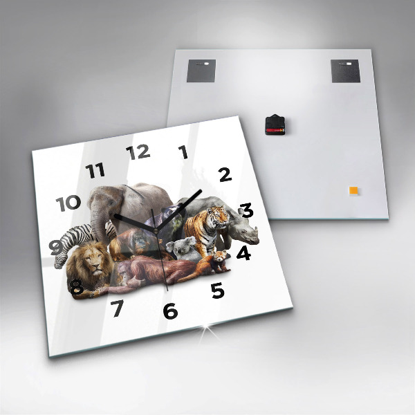 Orologio quadrato Animali selvatici