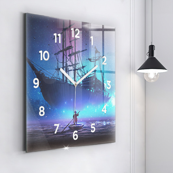 Orologio quadrato Nave a vela di fantasia
