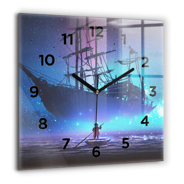 Orologio quadrato Nave a vela di fantasia