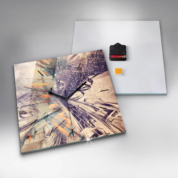 Orologio quadrato Meccanismo astratto