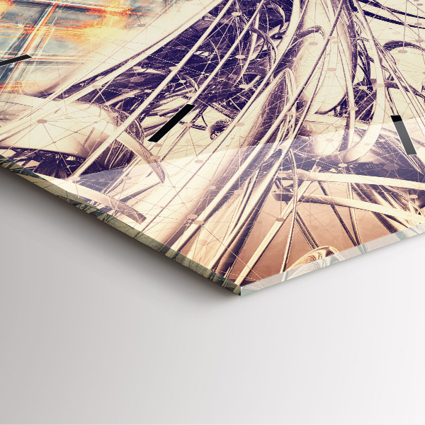 Orologio quadrato Meccanismo astratto