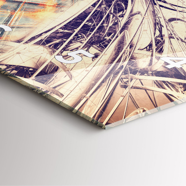 Orologio quadrato Meccanismo astratto