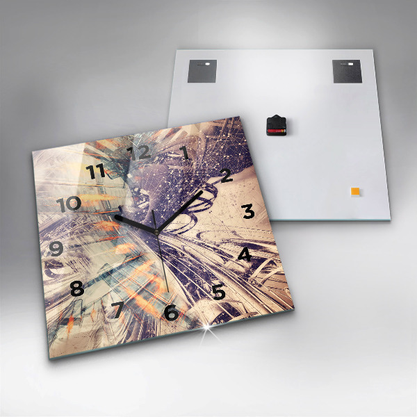 Orologio quadrato Meccanismo astratto