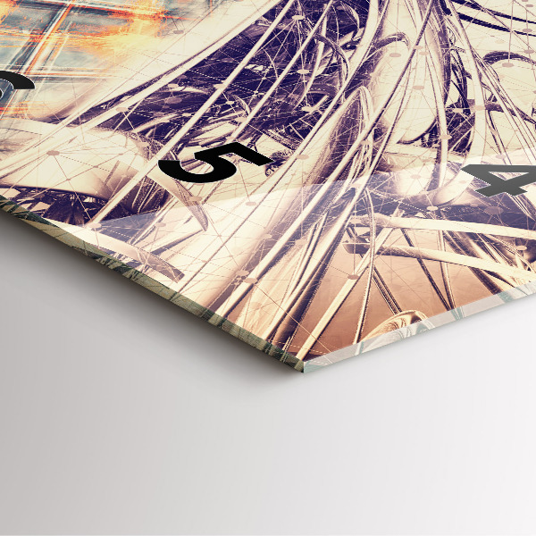 Orologio quadrato Meccanismo astratto