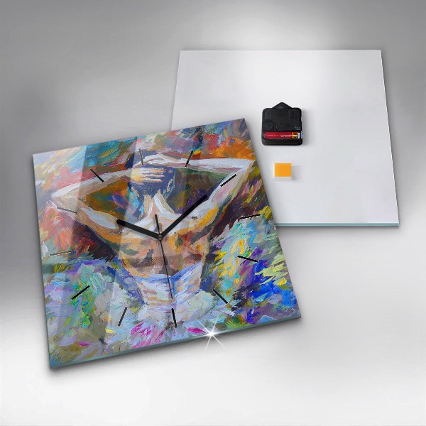 Orologio quadrato Ballerina dipinta