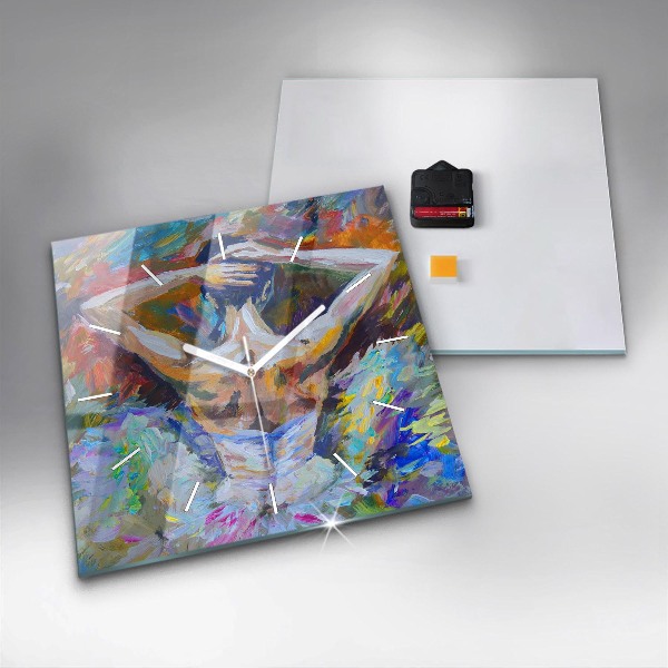 Orologio quadrato Ballerina dipinta