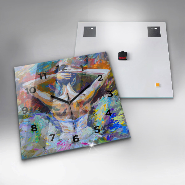 Orologio quadrato Ballerina dipinta