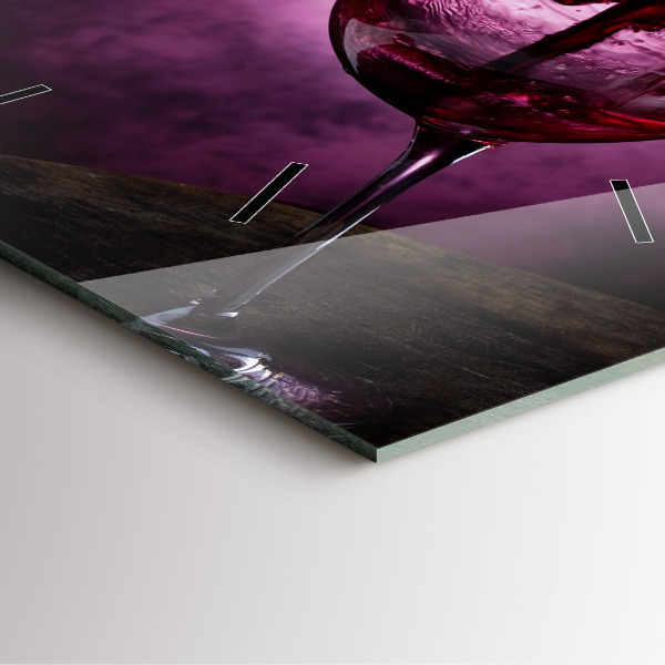 Orologio quadrato Bicchiere da vino