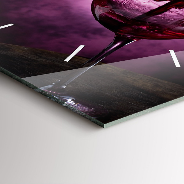 Orologio quadrato Bicchiere da vino