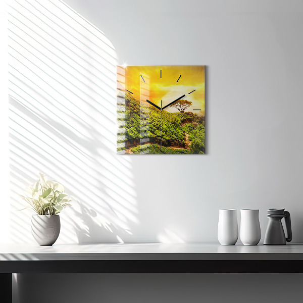 Orologio quadrato Collina del tè