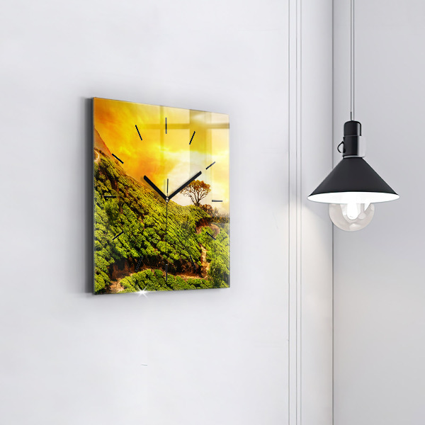 Orologio quadrato Collina del tè