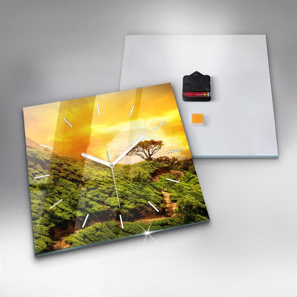 Orologio quadrato Collina del tè