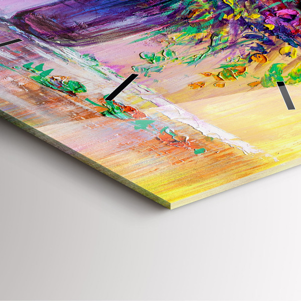 Orologio quadrato Fiori in un vaso