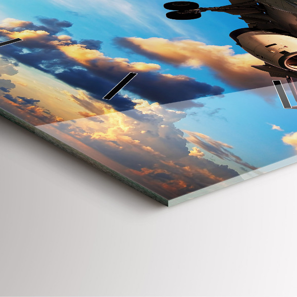 Orologio quadrato Aereo tra le nuvole