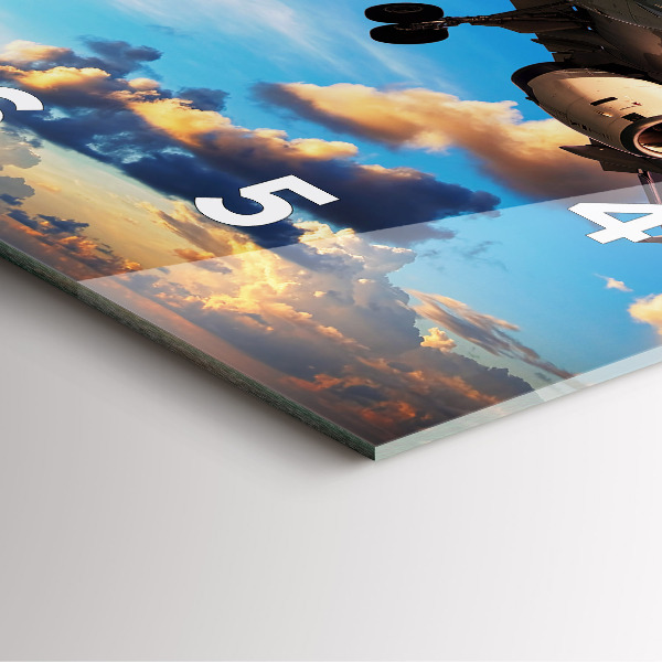 Orologio quadrato Aereo tra le nuvole