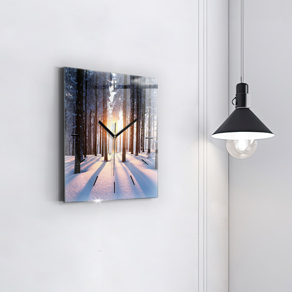Orologio quadrato Foresta del tramonto