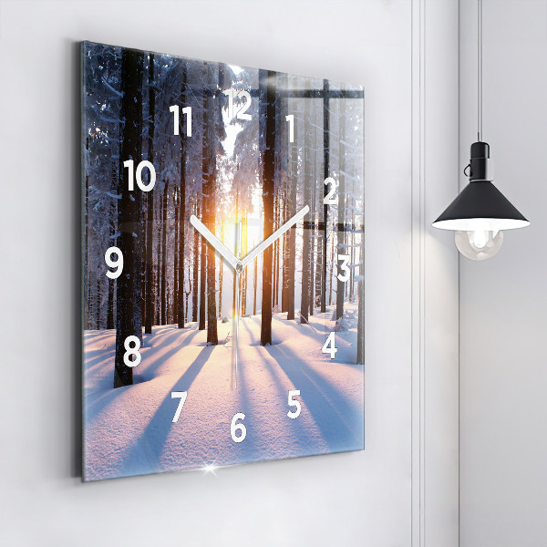 Orologio quadrato Foresta del tramonto