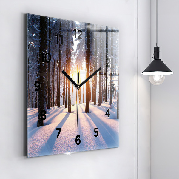 Orologio quadrato Foresta del tramonto