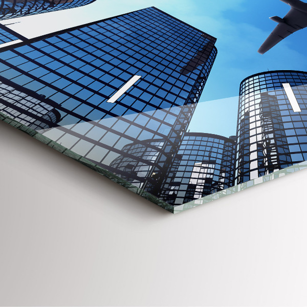 Orologio quadrato Aereo sopra gli edifici