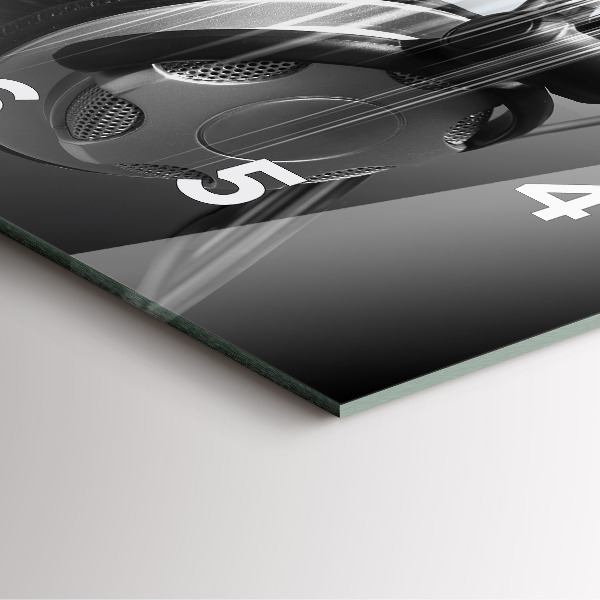 Orologio quadrato Microfono e cuffie