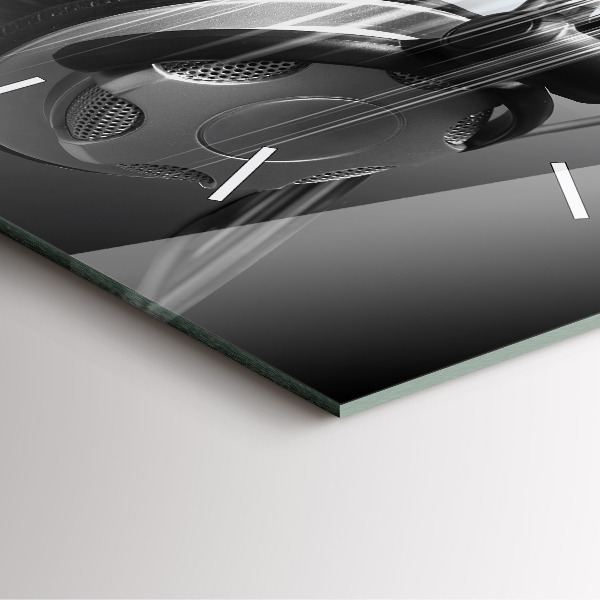 Orologio quadrato Microfono e cuffie