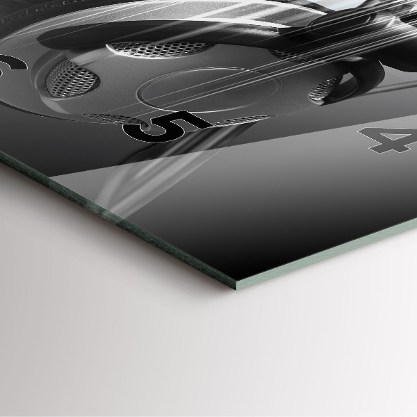 Orologio quadrato Microfono e cuffie