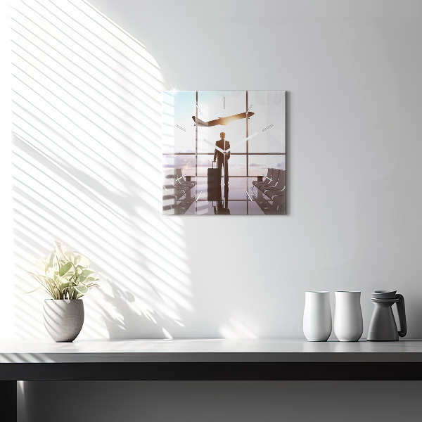 Orologio quadrato Uomo all'aeroporto