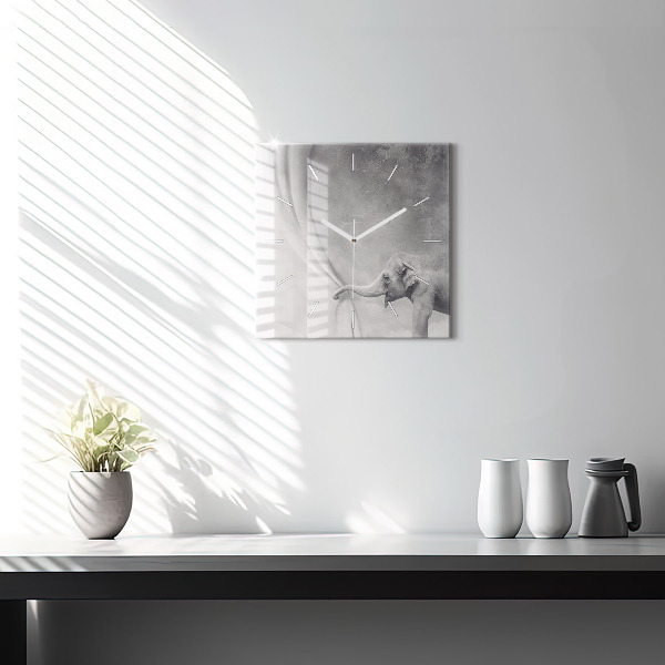 Orologio quadrato Elefante